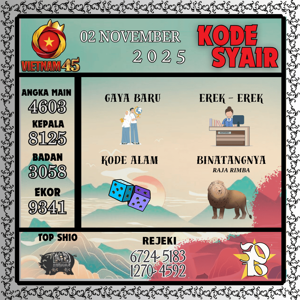 Kode Syair Vietnam Pools - November Pools