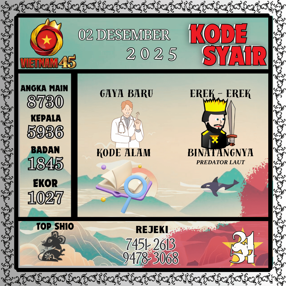 Kode Syair Vietnam Pools - Desember Pools