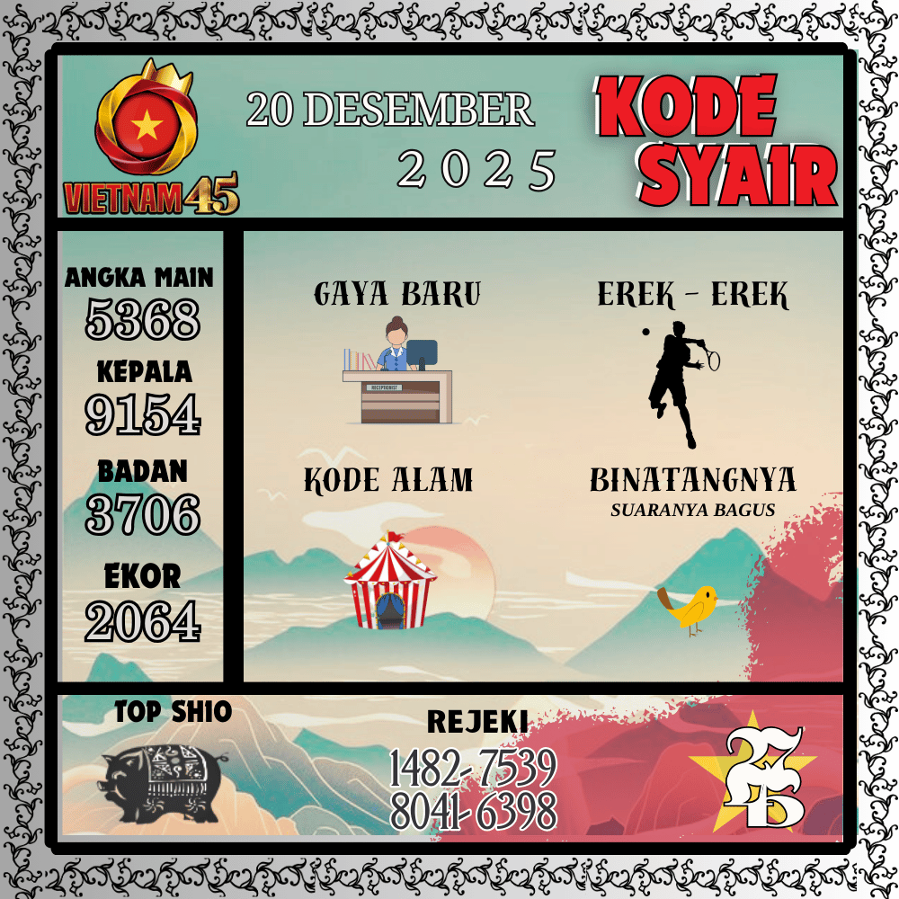 Kode Syair Vietnam Pools - Desember Pools