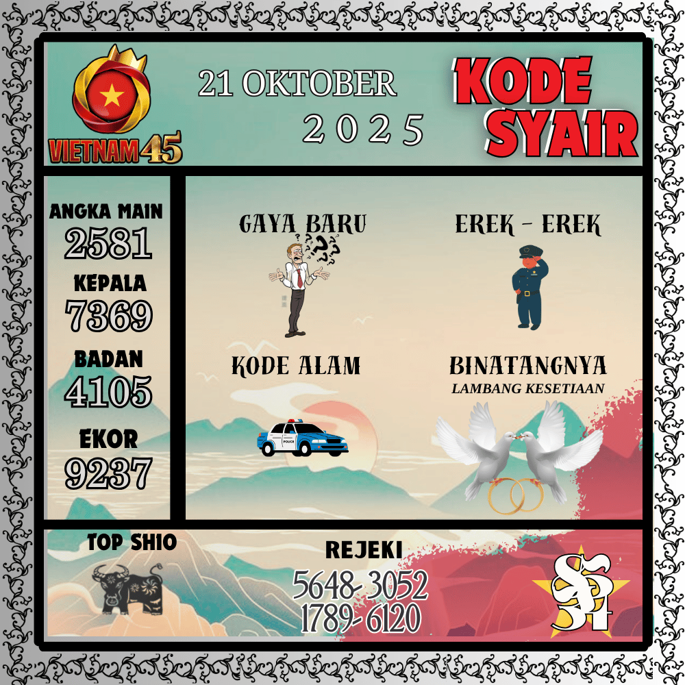 Kode Syair Vietnam Pools - Oktober Pools