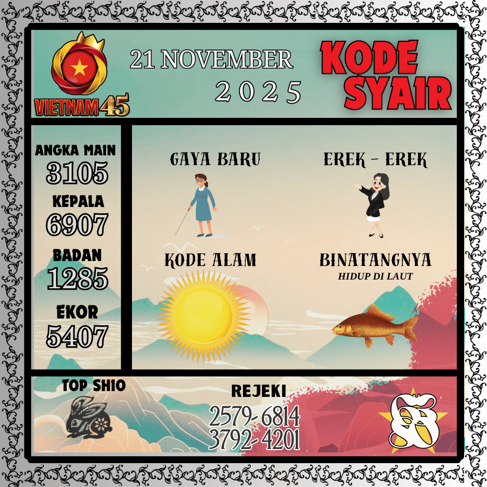 Kode Syair Vietnam Pools - November Pools