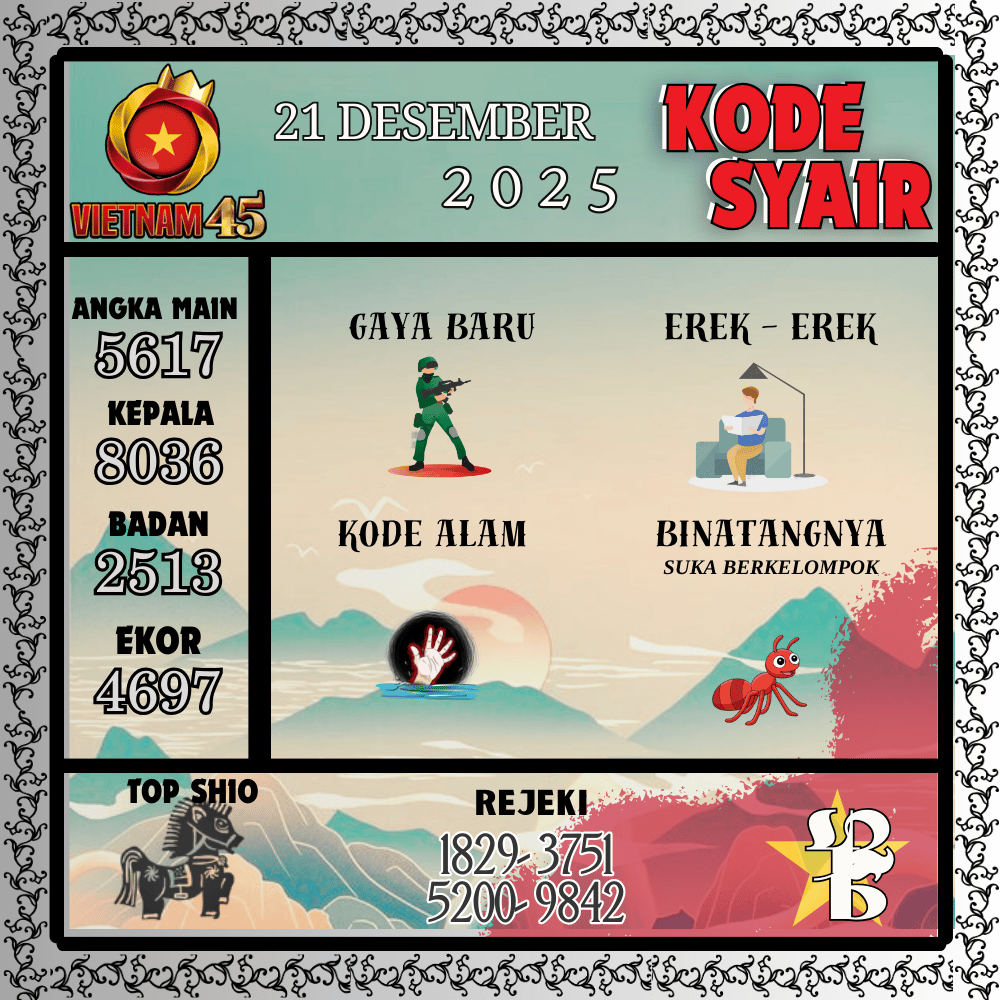 Kode Syair Vietnam Pools - Desember Pools