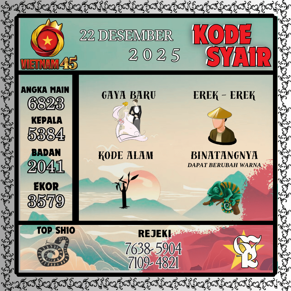 Kode Syair Vietnam Pools - Desember Pools