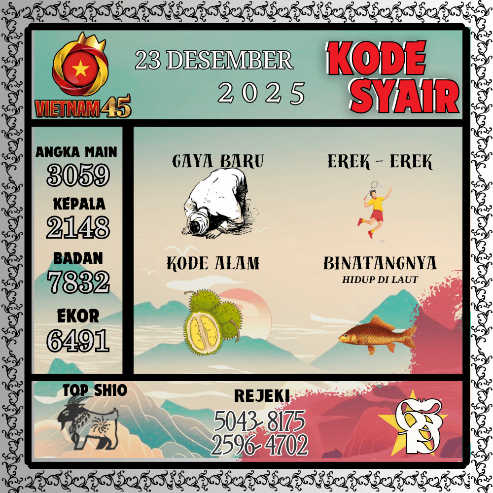 Kode Syair Vietnam Pools - Desember Pools