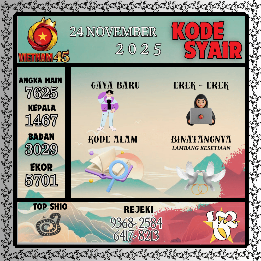 Kode Syair Vietnam Pools - November Pools