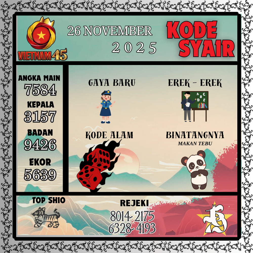 Kode Syair Vietnam Pools - November Pools