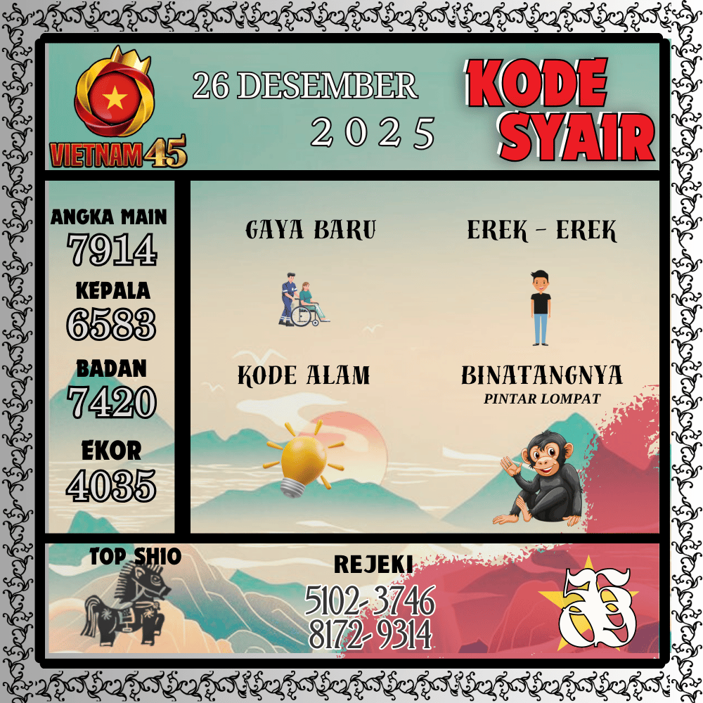 Kode Syair Vietnam Pools - Desember Pools