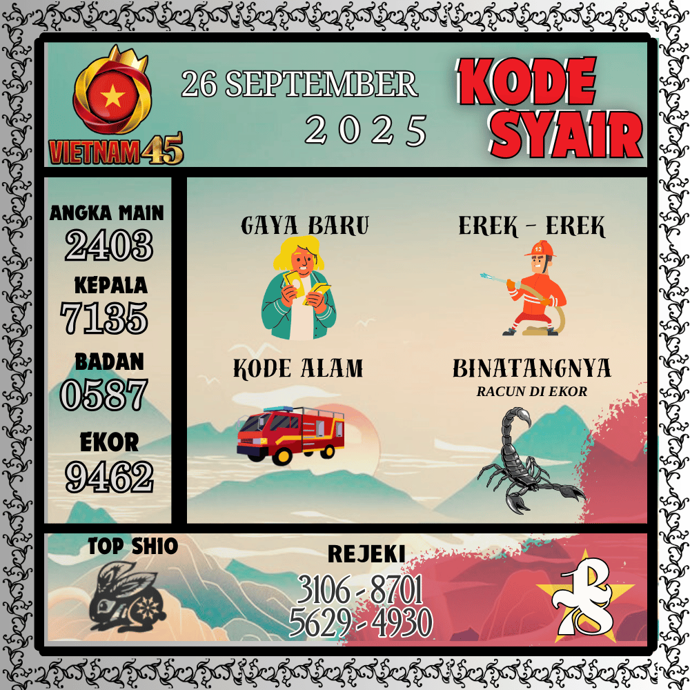 Kode Syair Vietnam Pools - September Pools