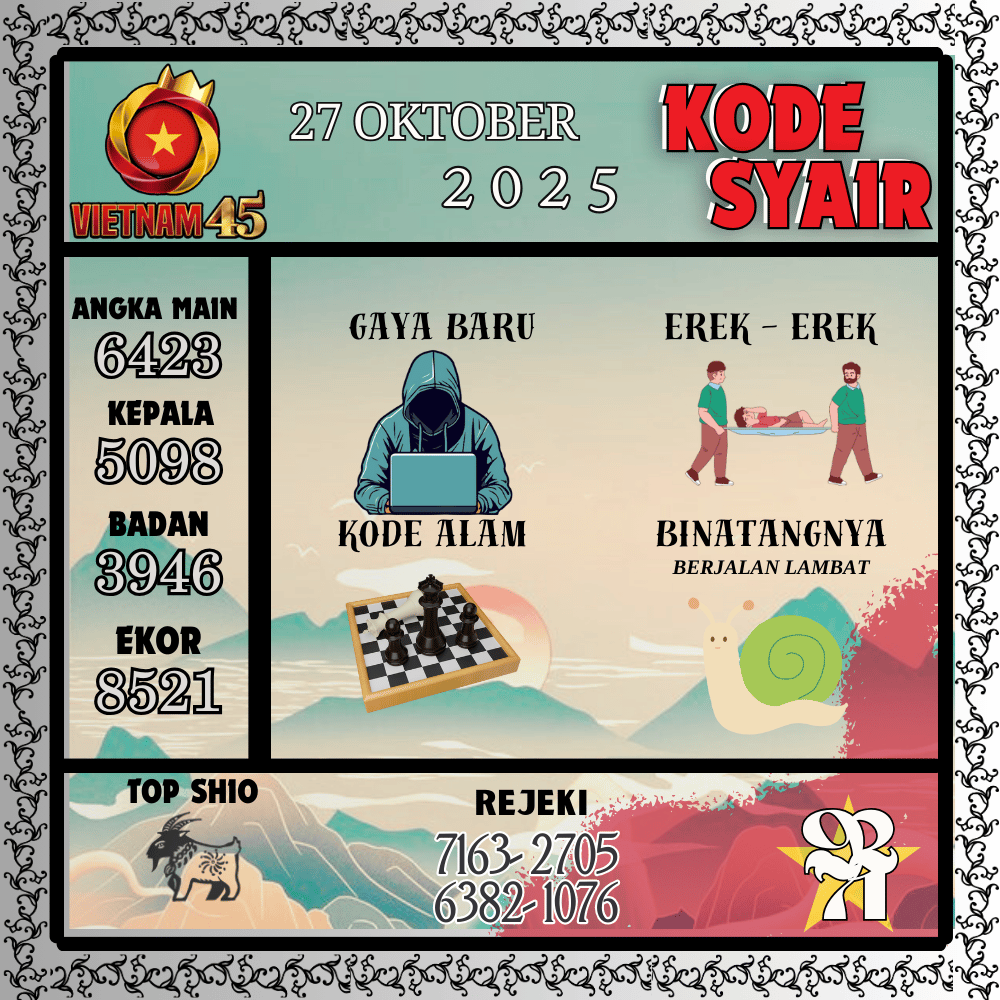 Kode Syair Vietnam Pools - Oktober Pools