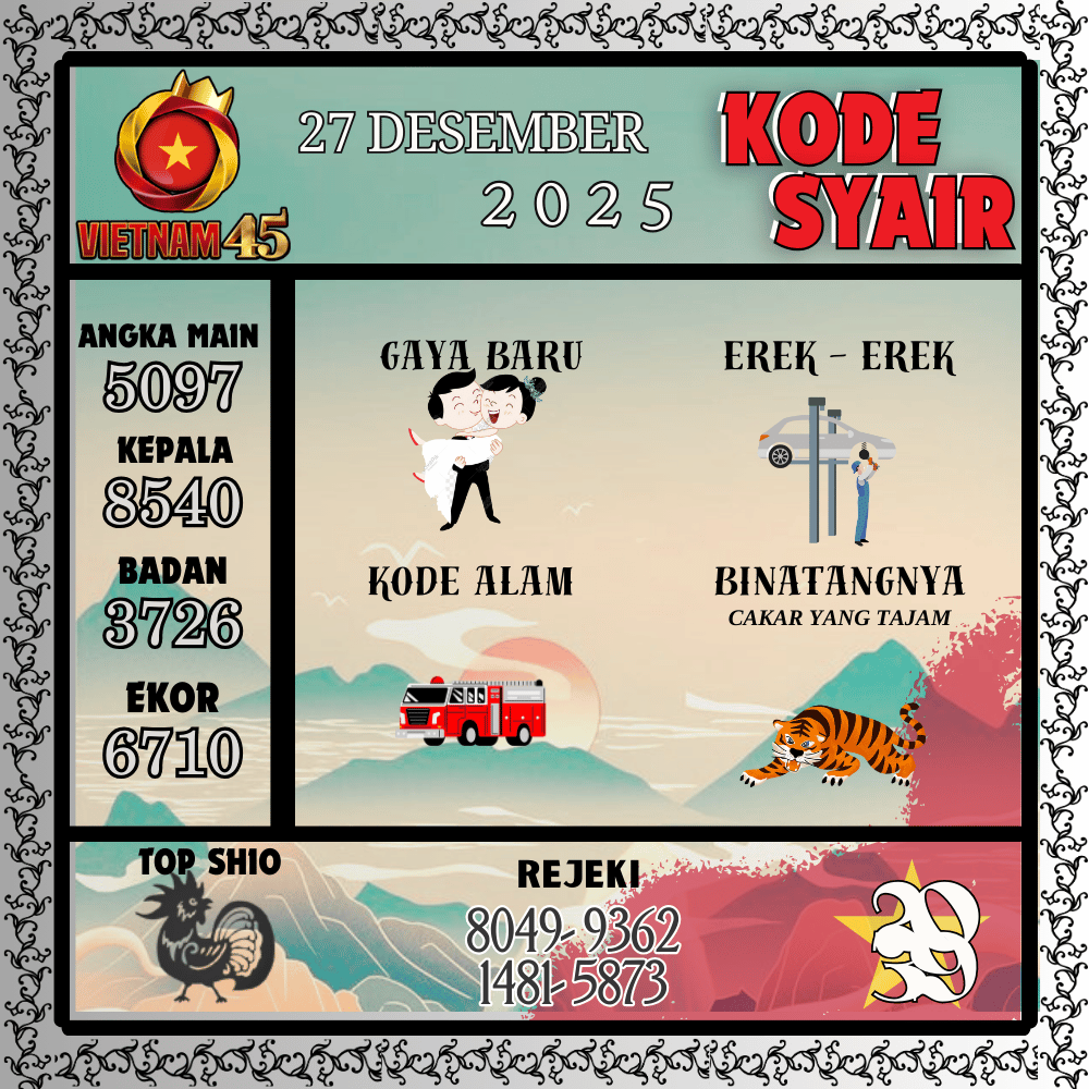 Kode Syair Vietnam Pools - Desember Pools