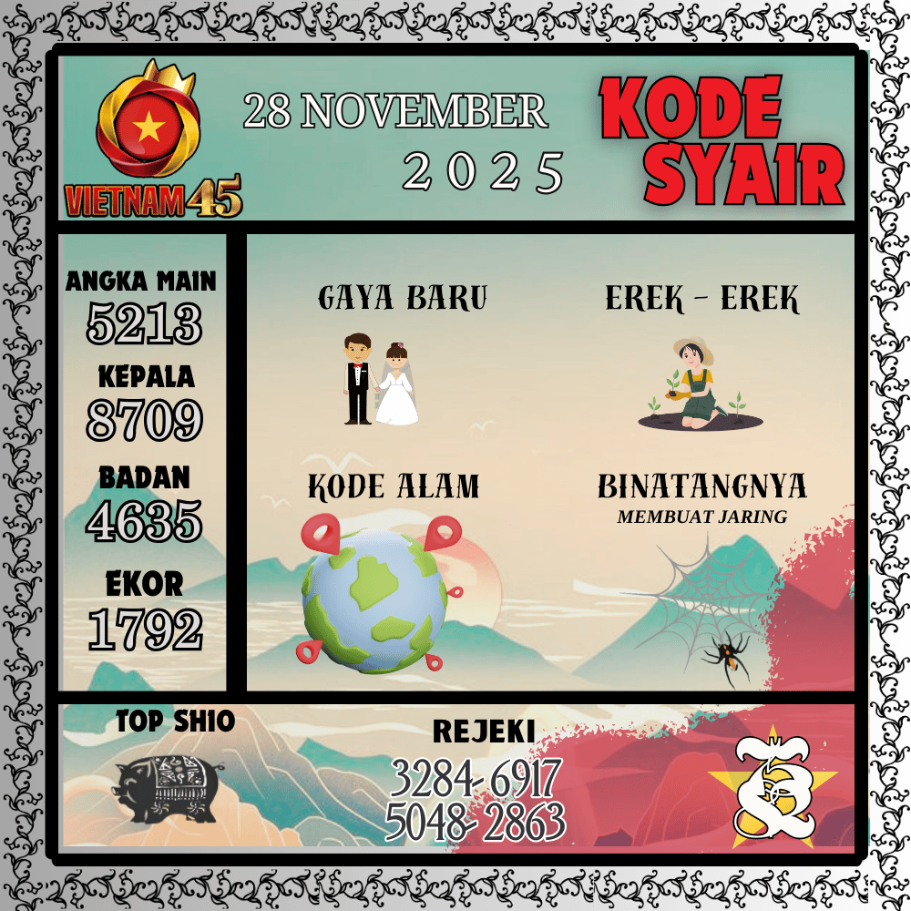 Kode Syair Vietnam Pools - November Pools