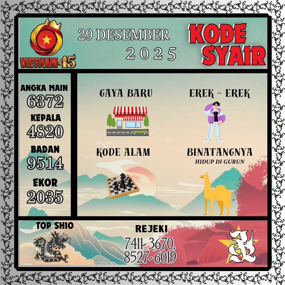 Kode Syair Vietnam Pools - Desember Pools