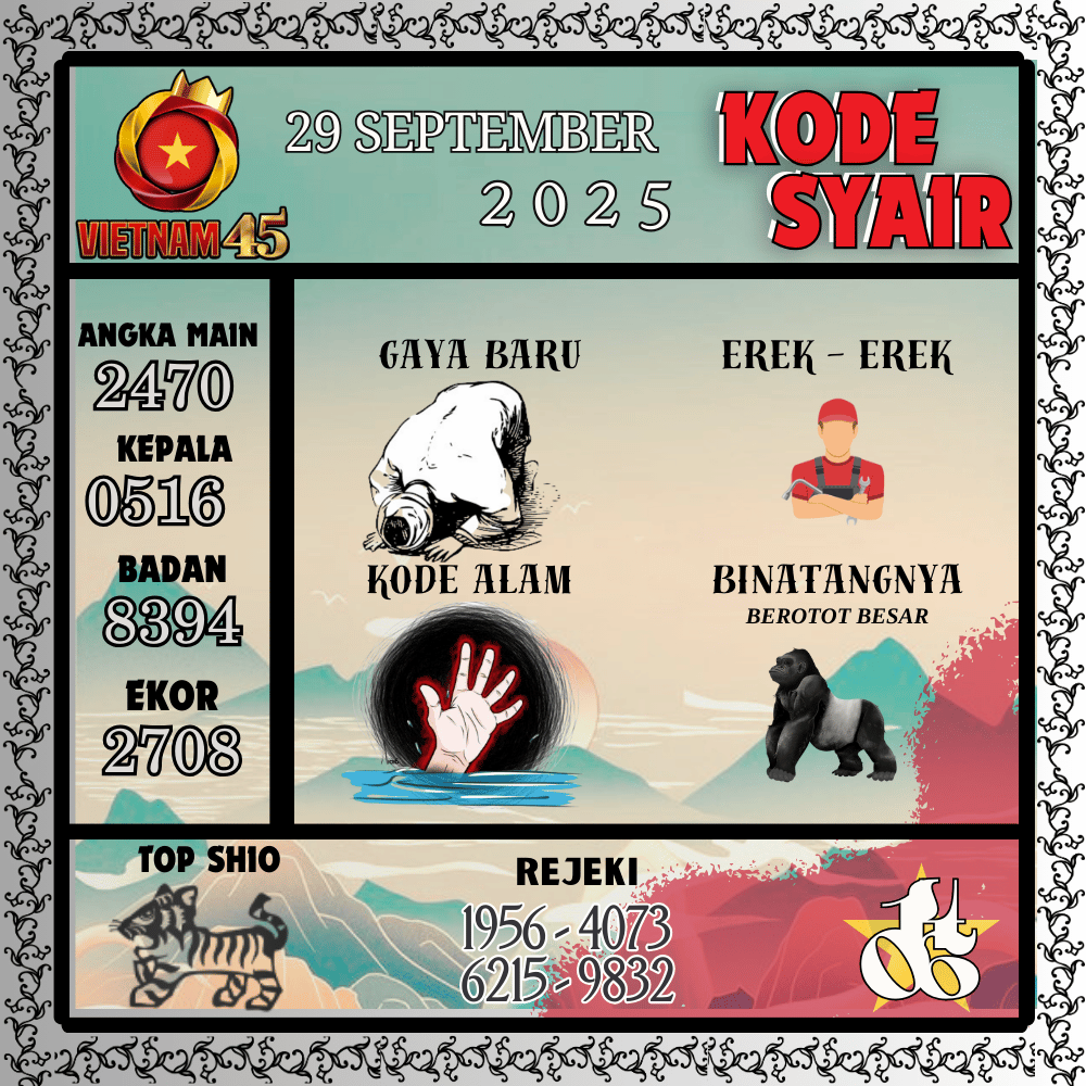 Kode Syair Vietnam Pools - September Pools