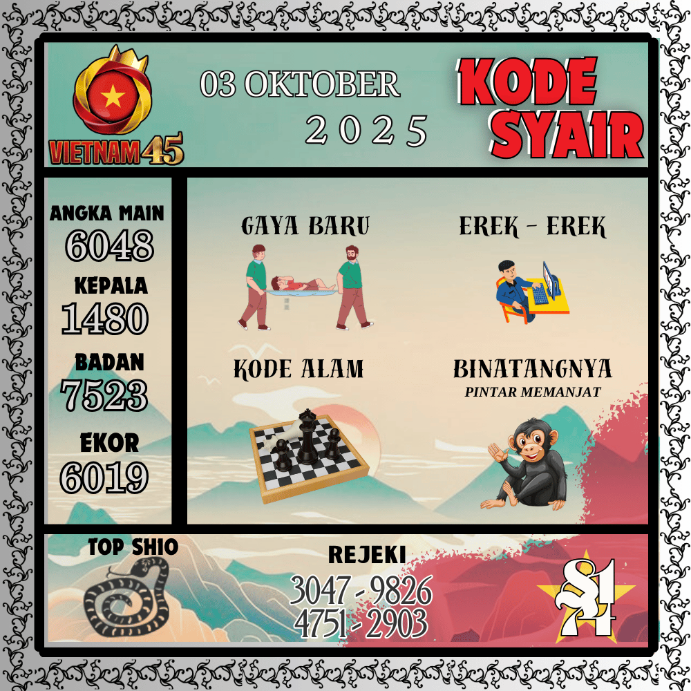 Kode Syair Vietnam Pools - Oktober Pools
