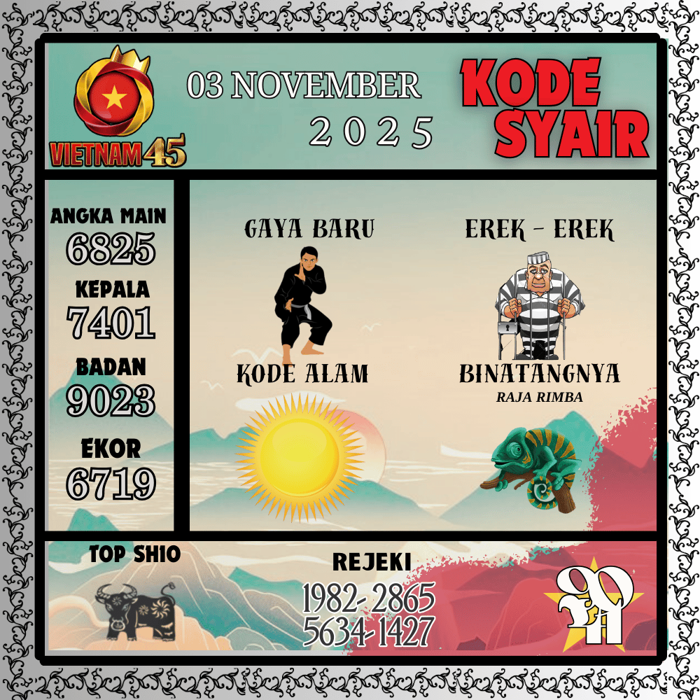 Kode Syair Vietnam Pools - November Pools