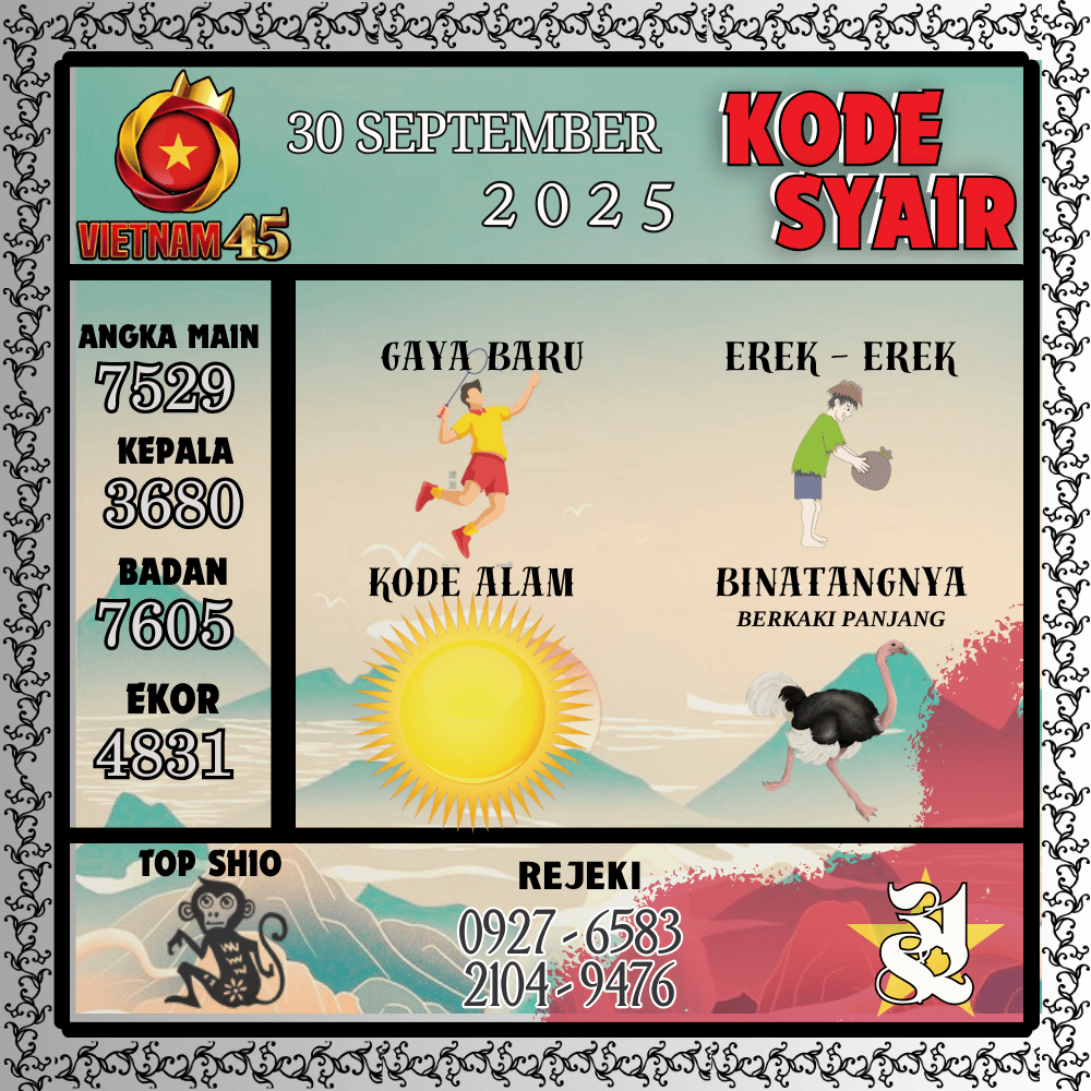 Kode Syair Vietnam Pools - September Pools