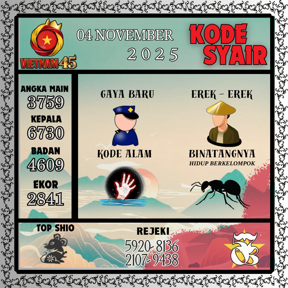 Kode Syair Vietnam Pools - November Pools