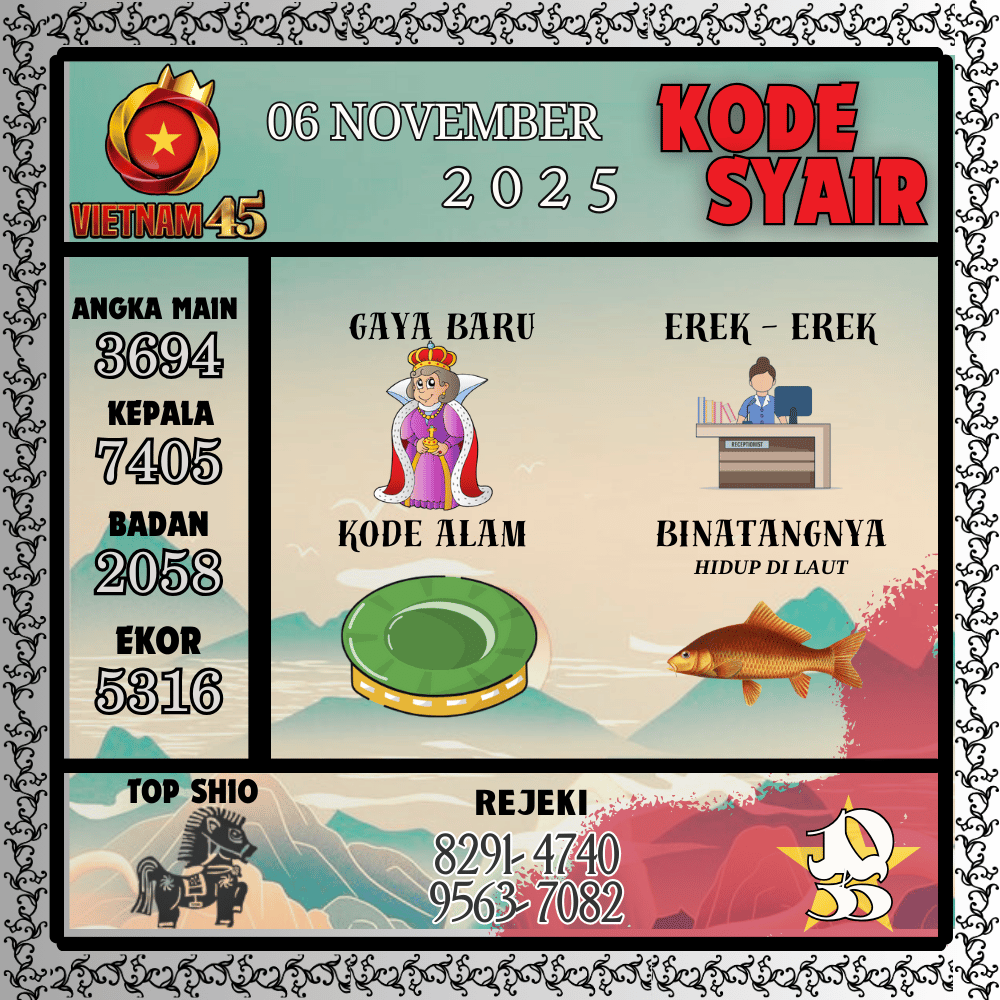 Kode Syair Vietnam Pools - November Pools