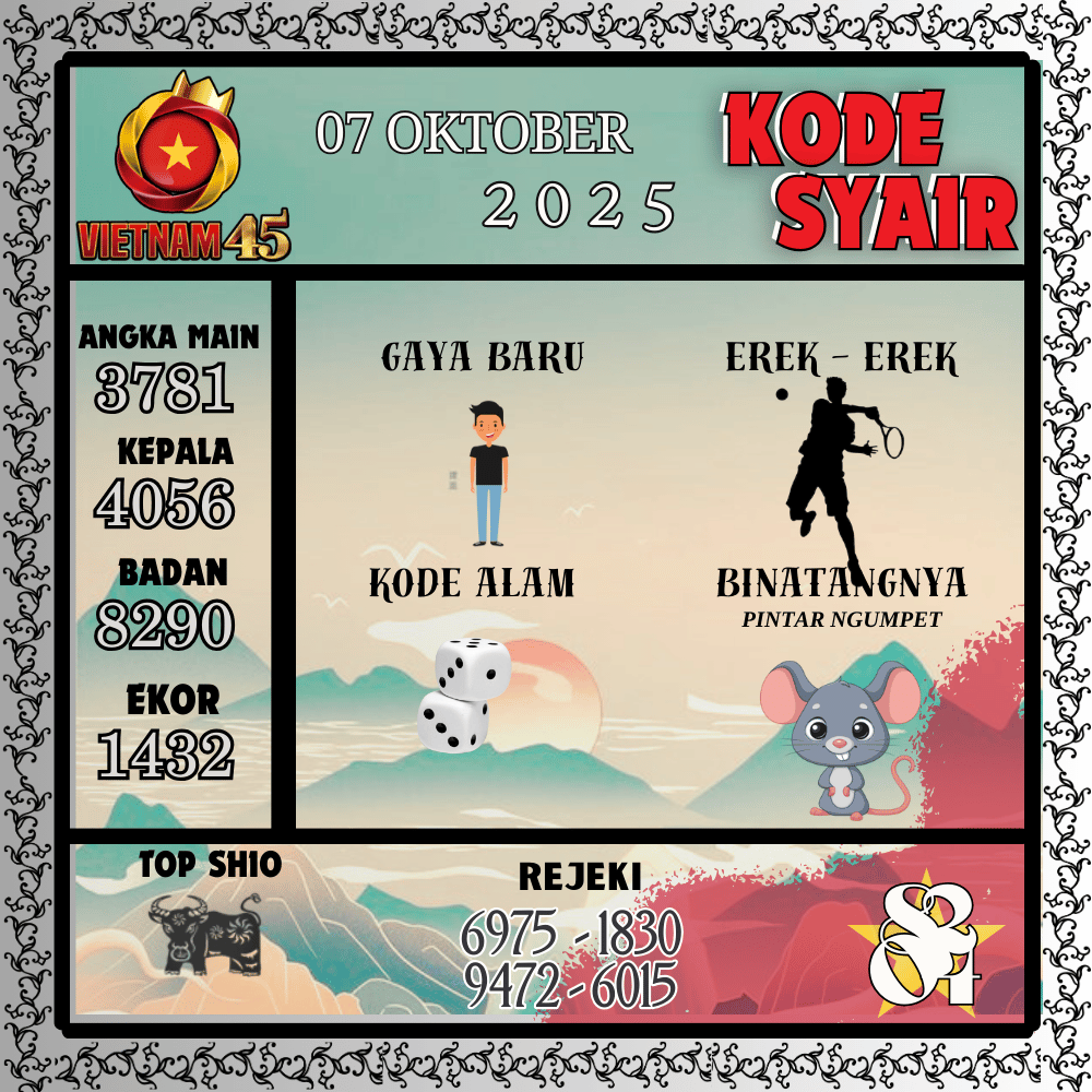 Kode Syair Vietnam Pools - Oktober Pools