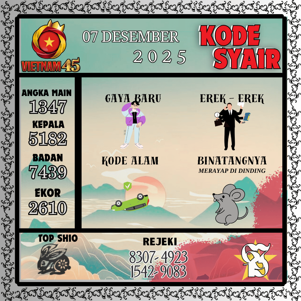 Kode Syair Vietnam Pools - Desember Pools