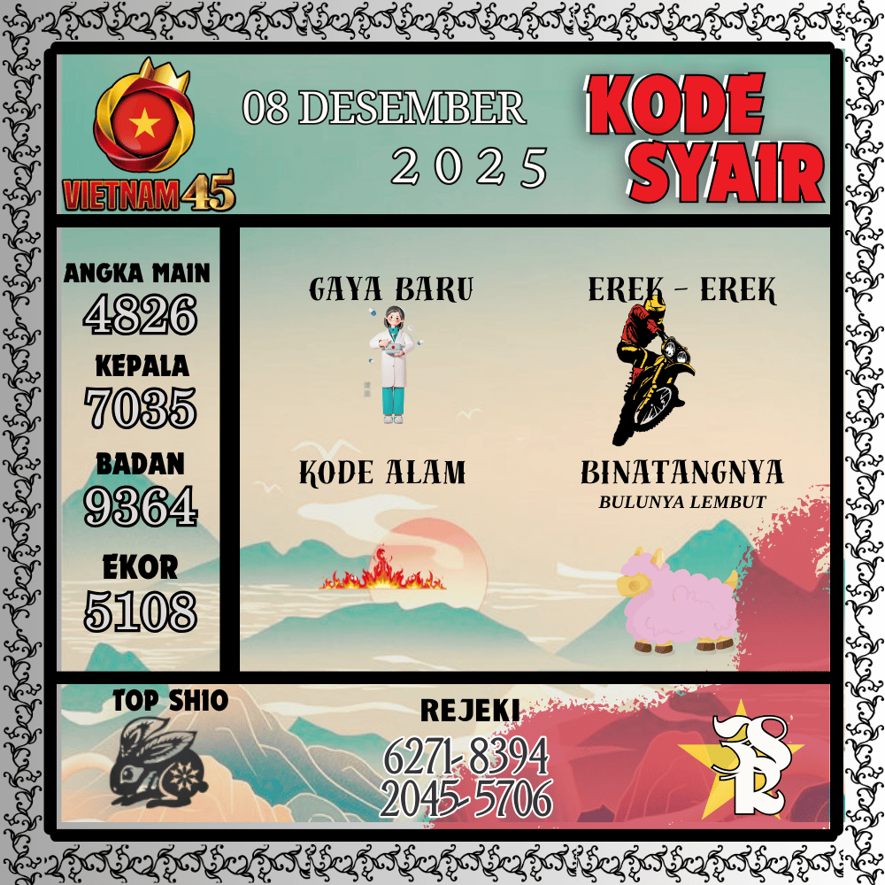 Kode Syair Vietnam Pools - Desember Pools