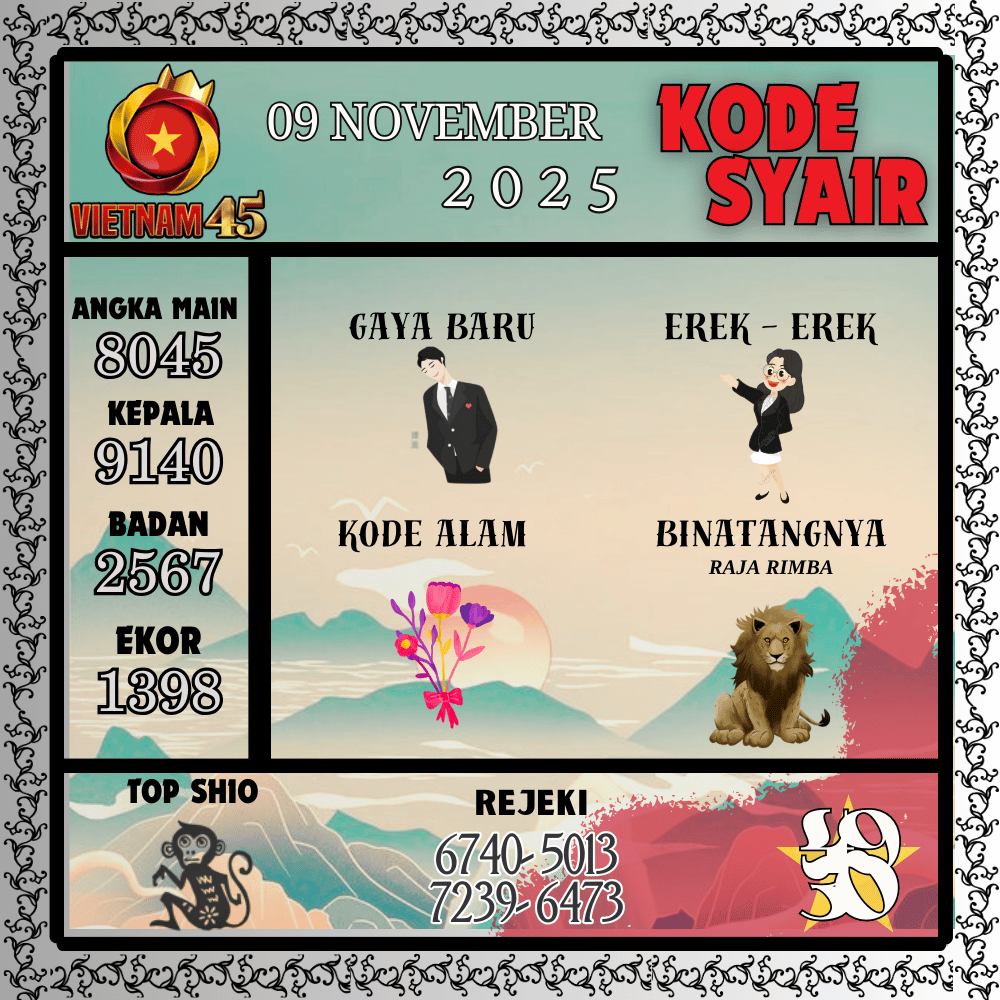 Kode Syair Vietnam Pools - November Pools