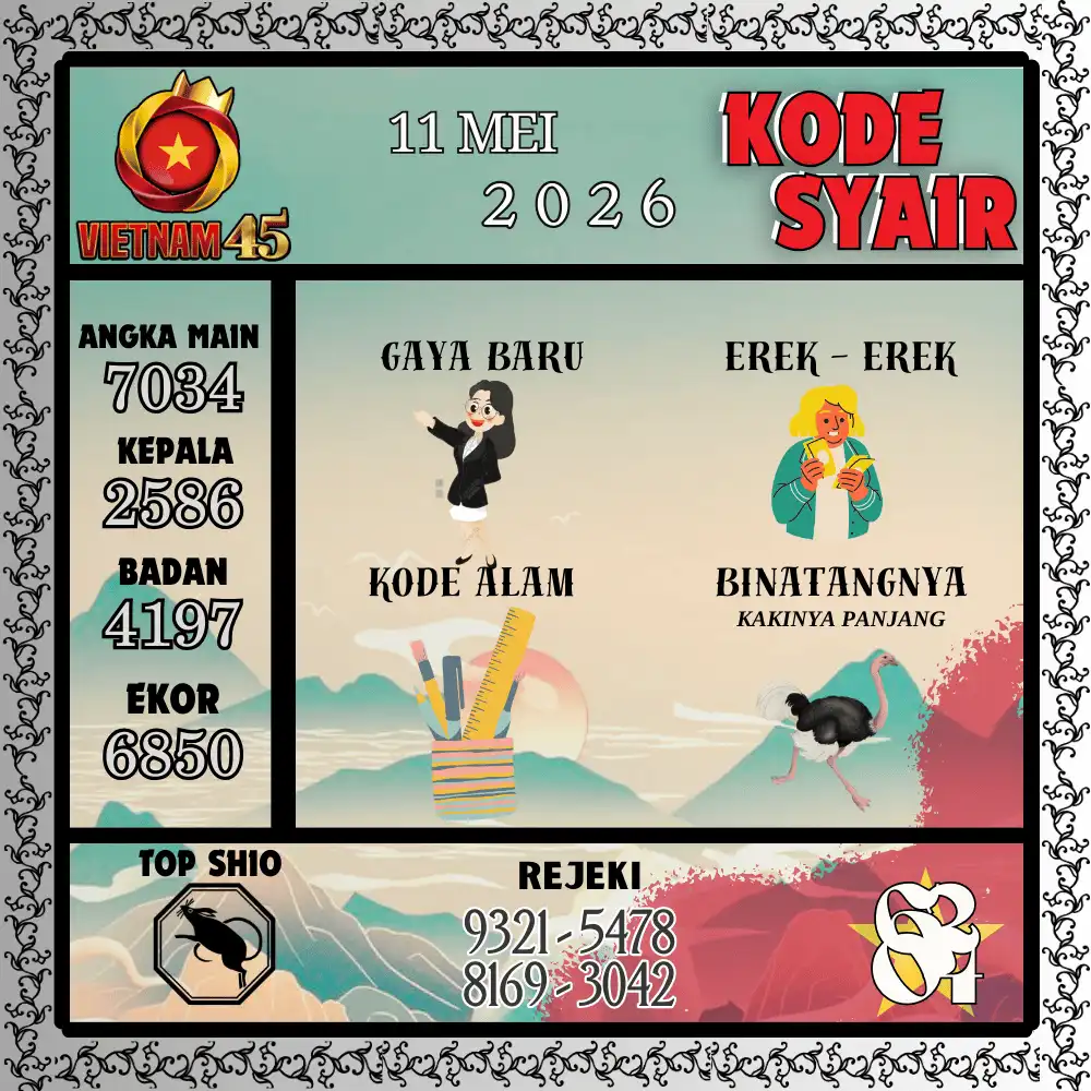 Kode Syair Vietnam45  Pools - Mei 2026
