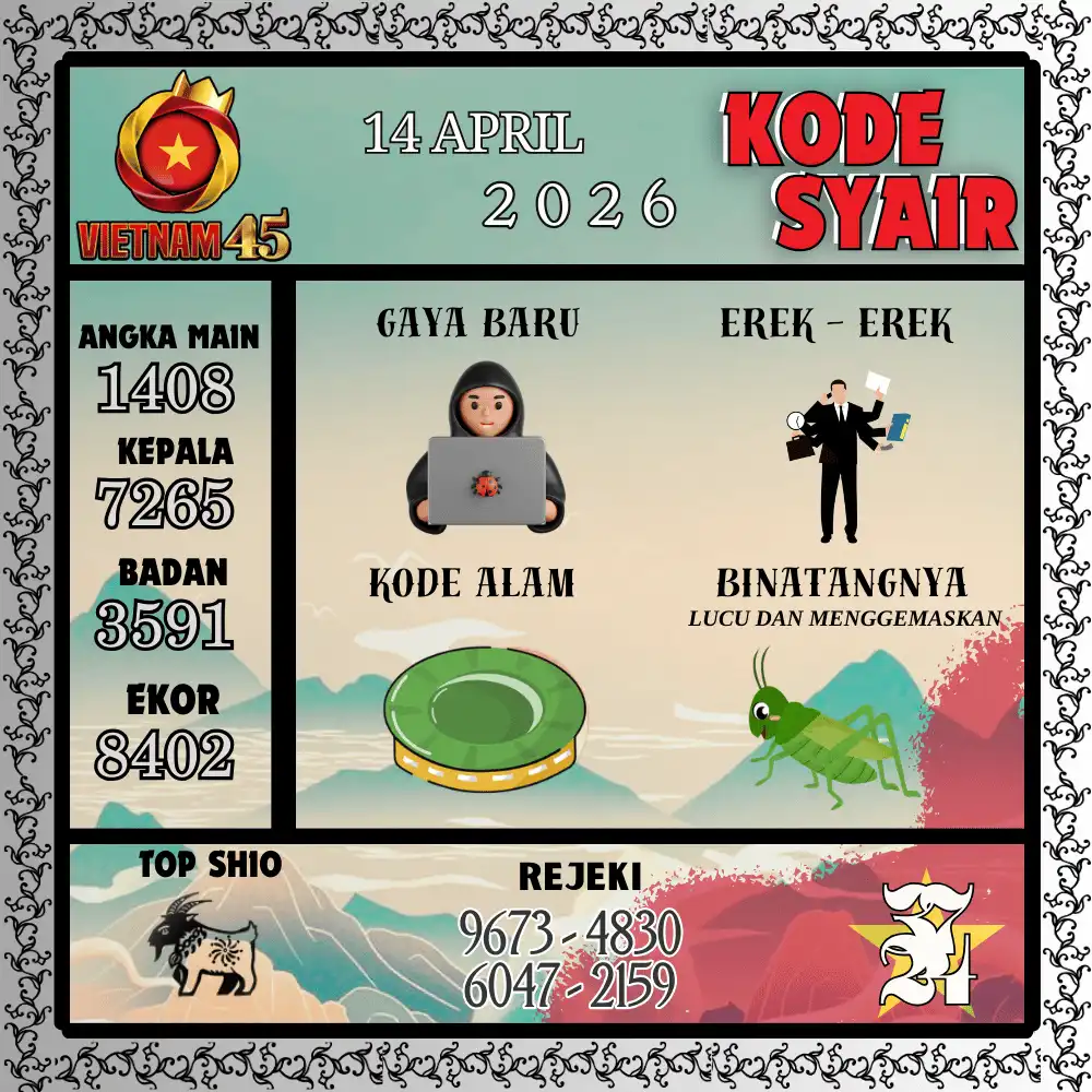 Kode Syair Vietnam45  Pools - April 2026
