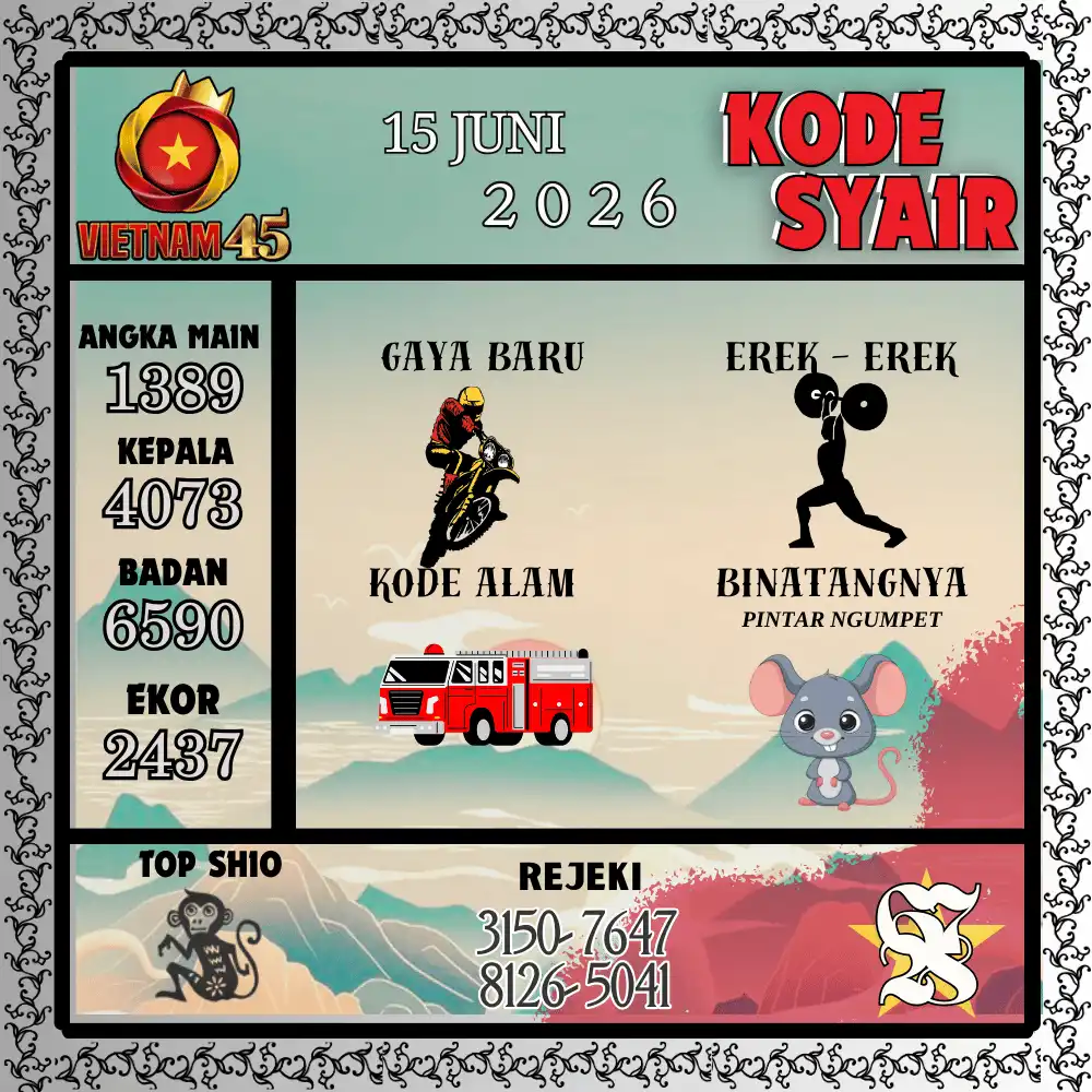 Kode Syair Vietnam45  Pools - Juni 2026
