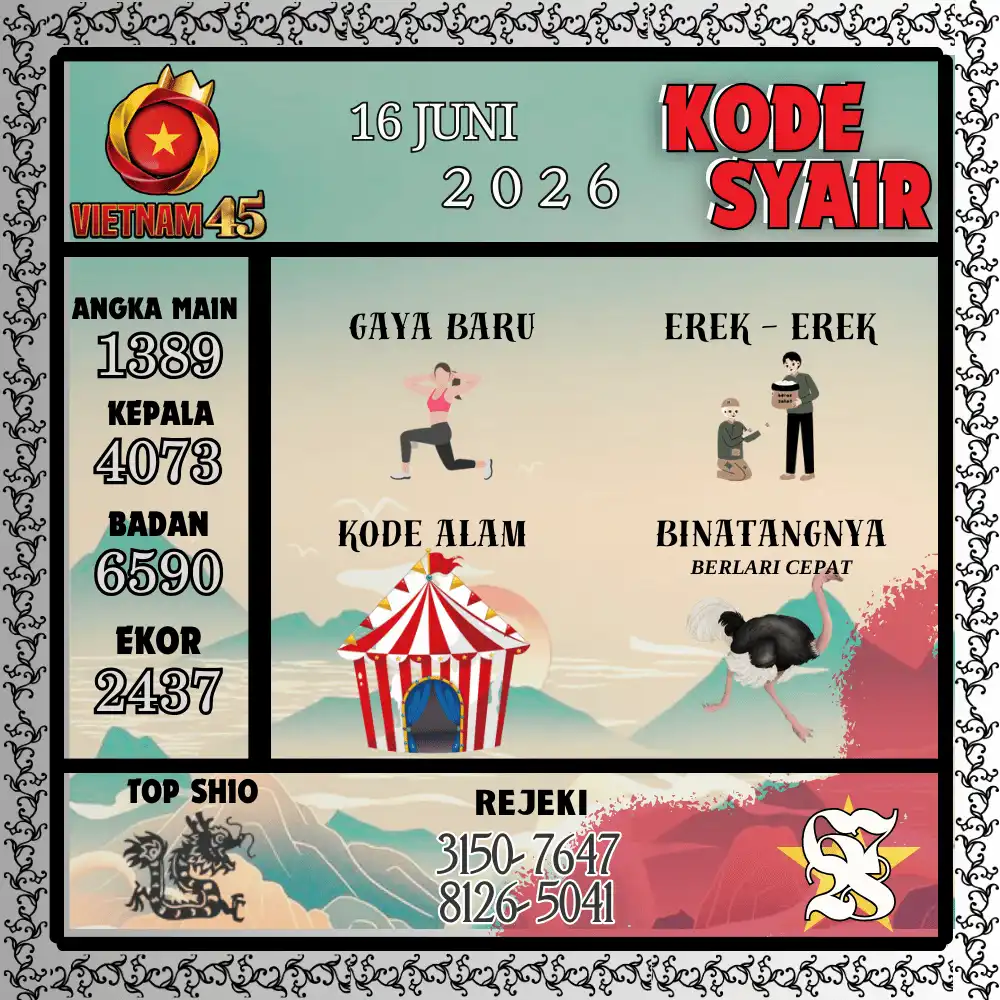 Kode Syair Vietnam45  Pools - Juni 2026
