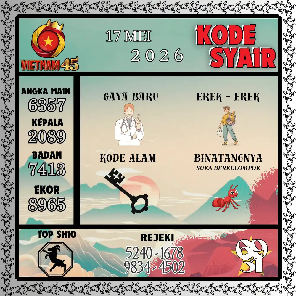 Kode Syair Vietnam45  Pools - Mei 2026
