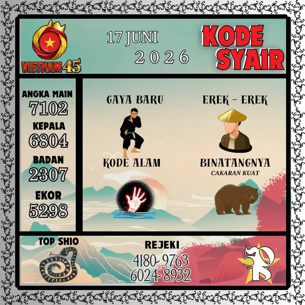 Kode Syair Vietnam45  Pools - Juni 2026
