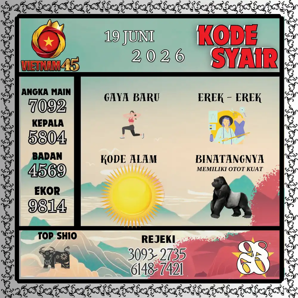 Kode Syair Vietnam45  Pools - Juni 2026
