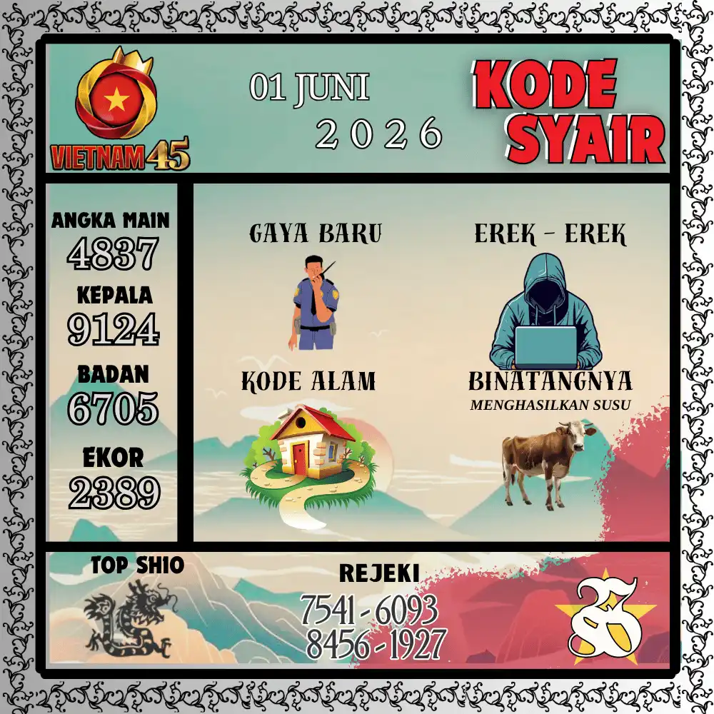 Kode Syair Vietnam45  Pools - Juni 2026

