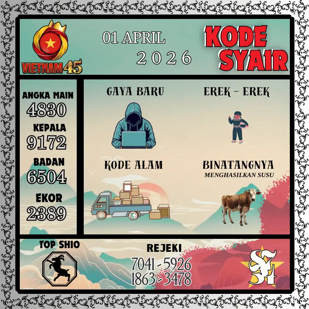 Kode Syair Vietnam45  Pools - April 2026
