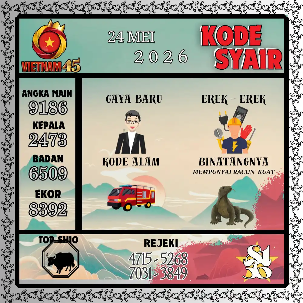Kode Syair Vietnam45  Pools - Mei 2026
