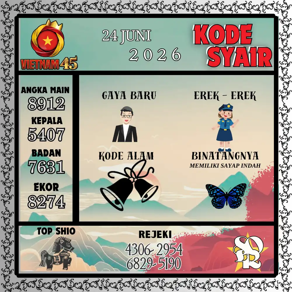 Kode Syair Vietnam45  Pools - Juni 2026
