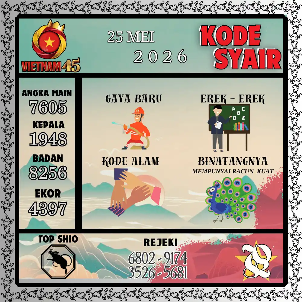 Kode Syair Vietnam45  Pools - Mei 2026

