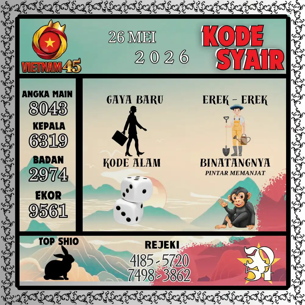 Kode Syair Vietnam45  Pools - Mei 2026
