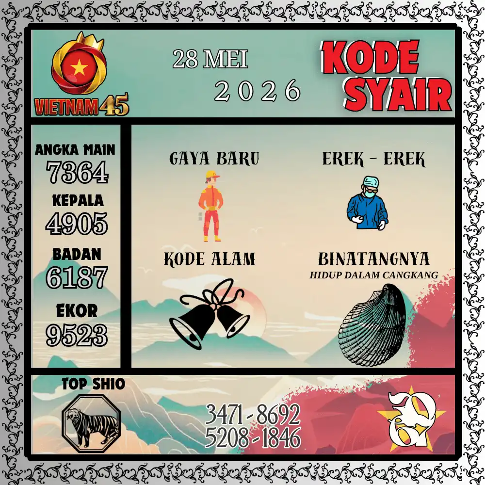 Kode Syair Vietnam45  Pools - Mei 2026
