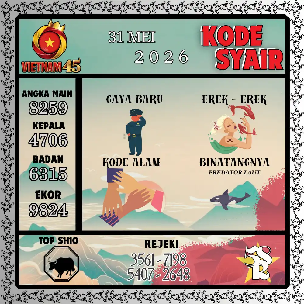 Kode Syair Vietnam45  Pools - Mei 2026
