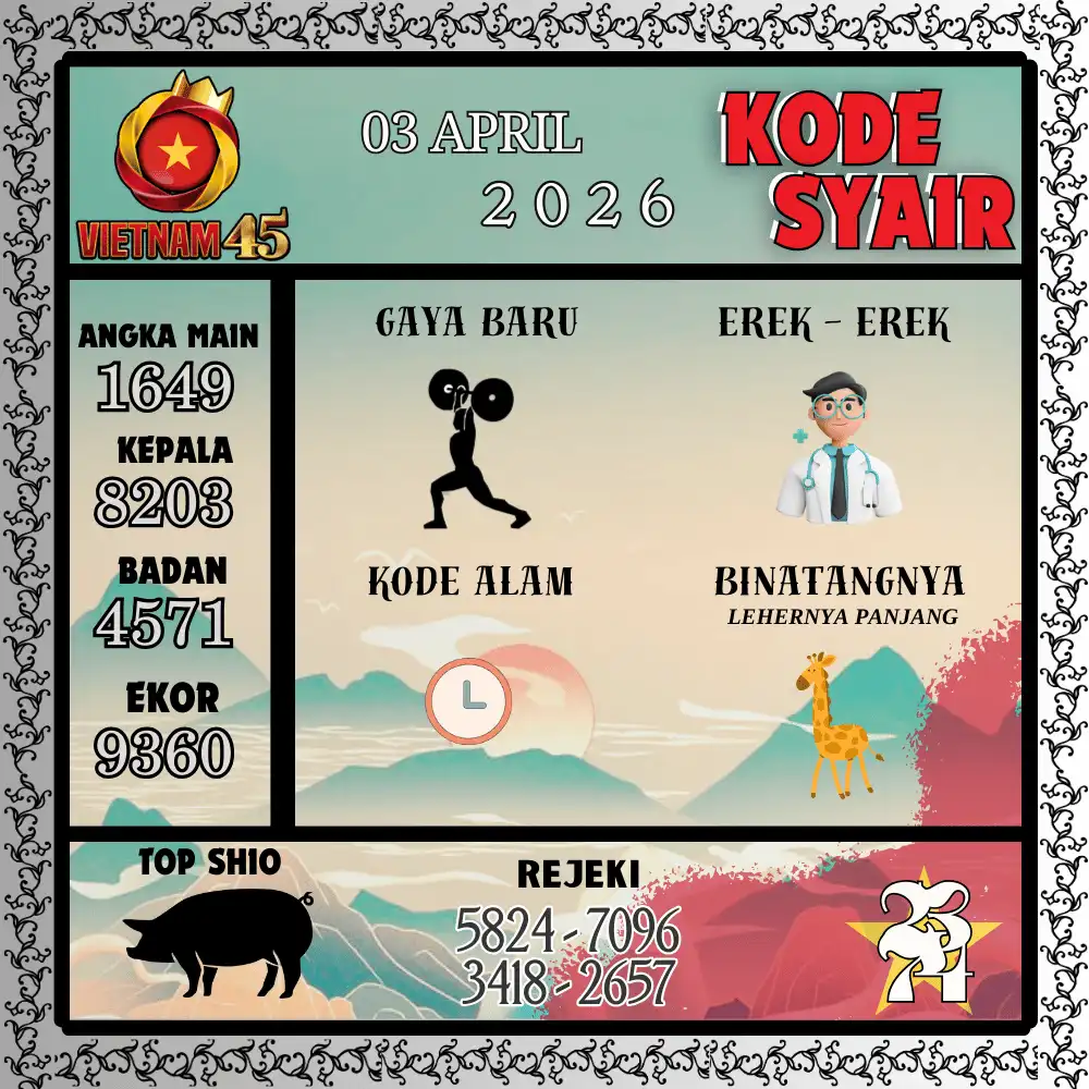 Kode Syair Vietnam45  Pools - April 2026
