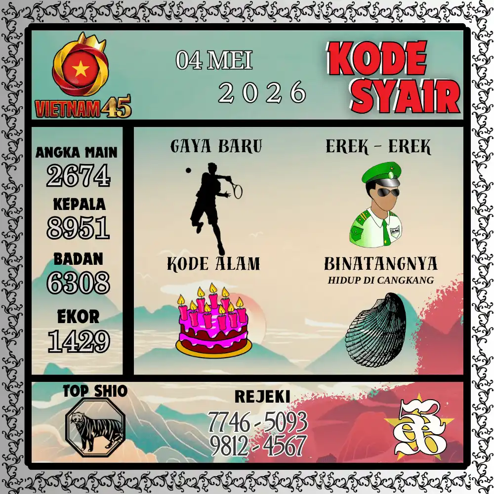 Kode Syair Vietnam45  Pools - Mei 2026
