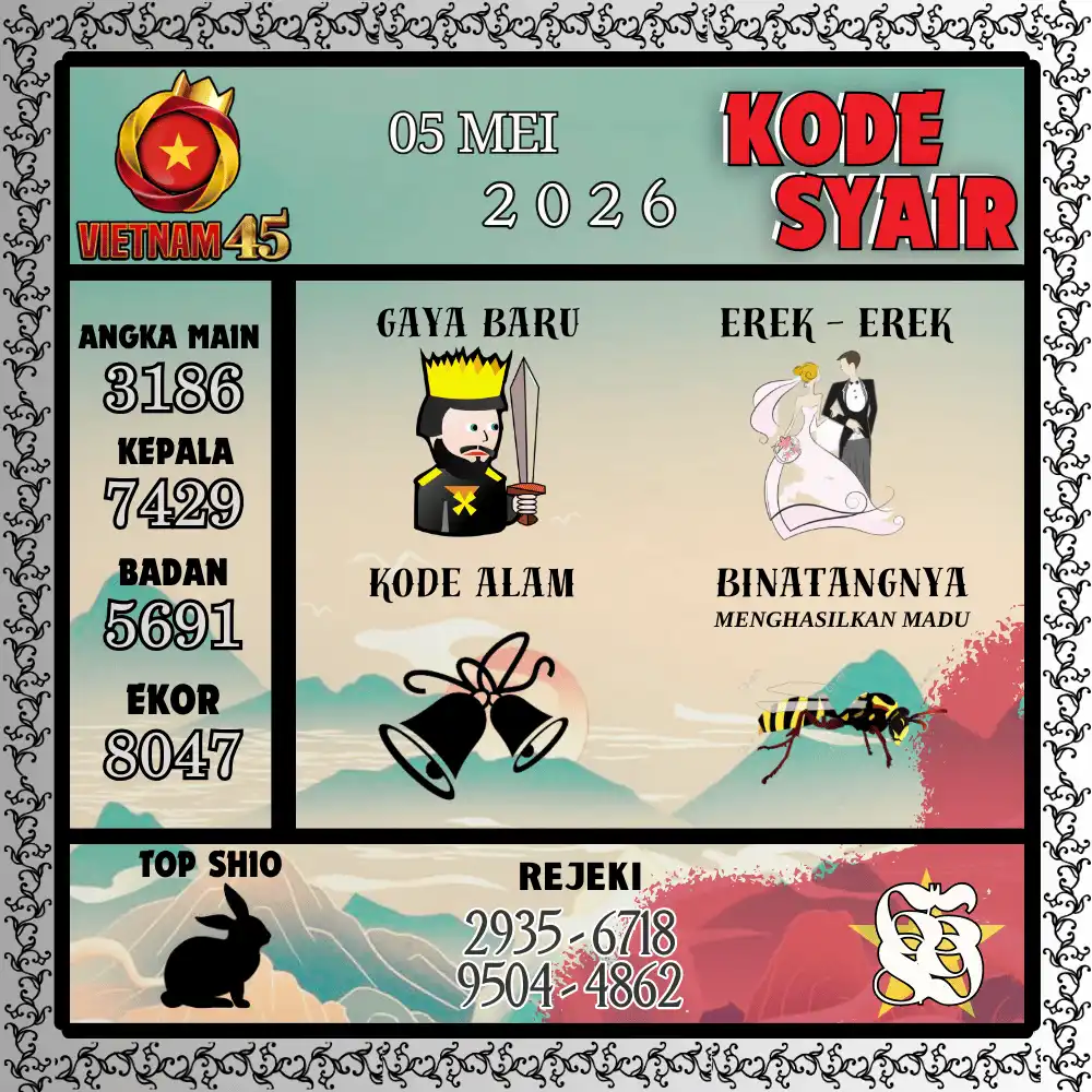Kode Syair Vietnam45  Pools - Mei 2026
