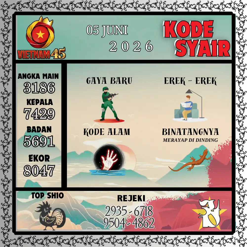 Kode Syair Vietnam45  Pools - Juni 2026
