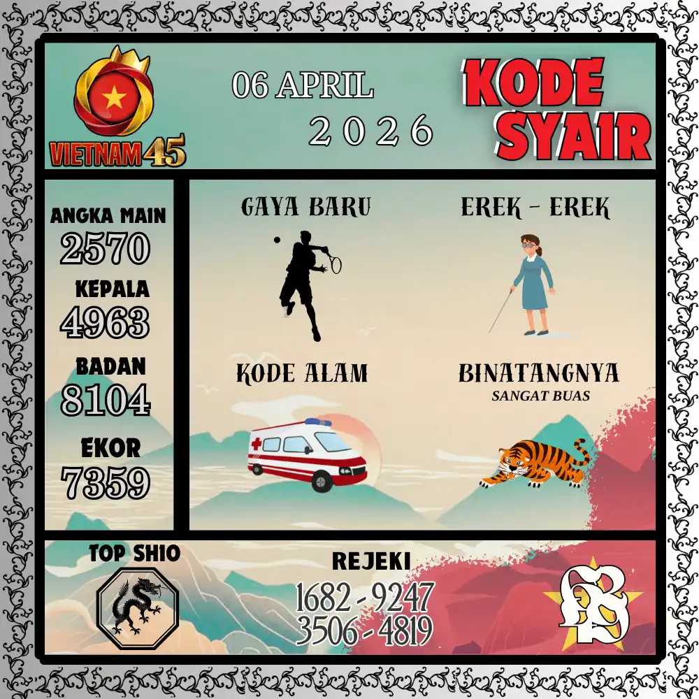 Kode Syair Vietnam45  Pools - April 2026
