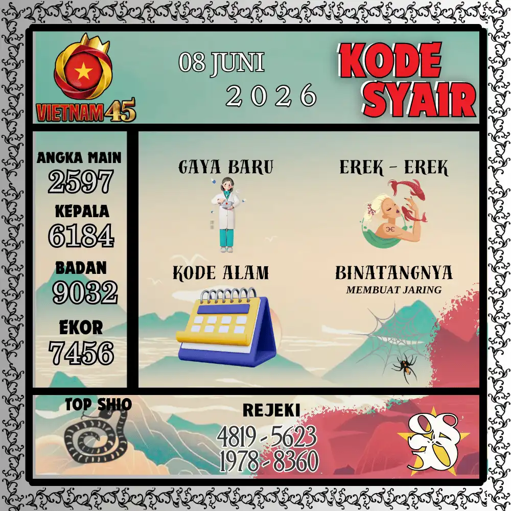 Kode Syair Vietnam45  Pools - Juni 2026
