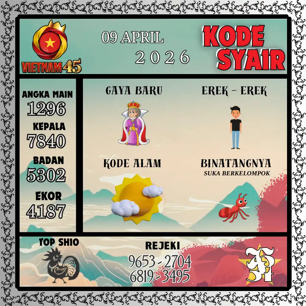 Kode Syair Vietnam45  Pools - April 2026
