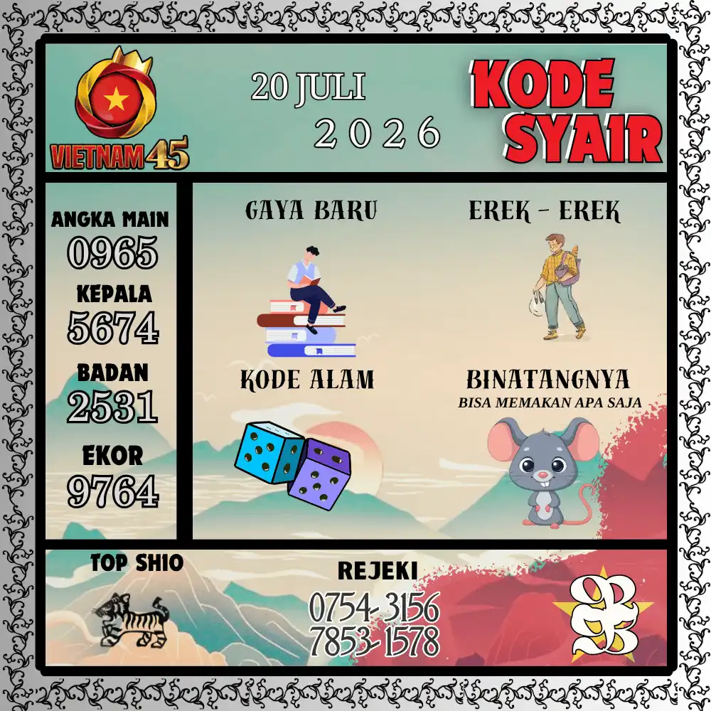 Kode Syair Vietnam45  Pools - Juli 2026

