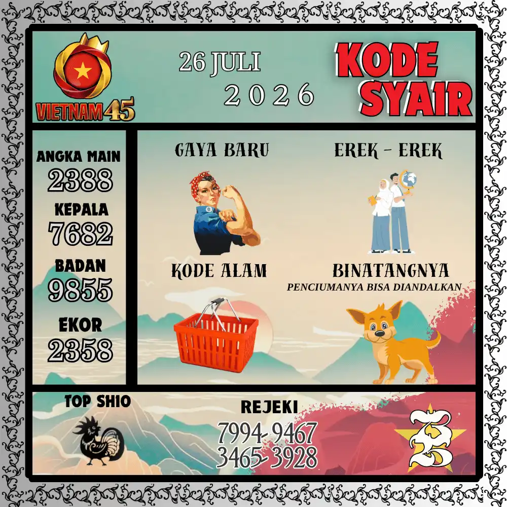 Kode Syair Vietnam45  Pools - Juli 2026
